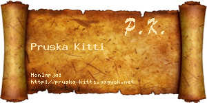 Pruska Kitti névjegykártya